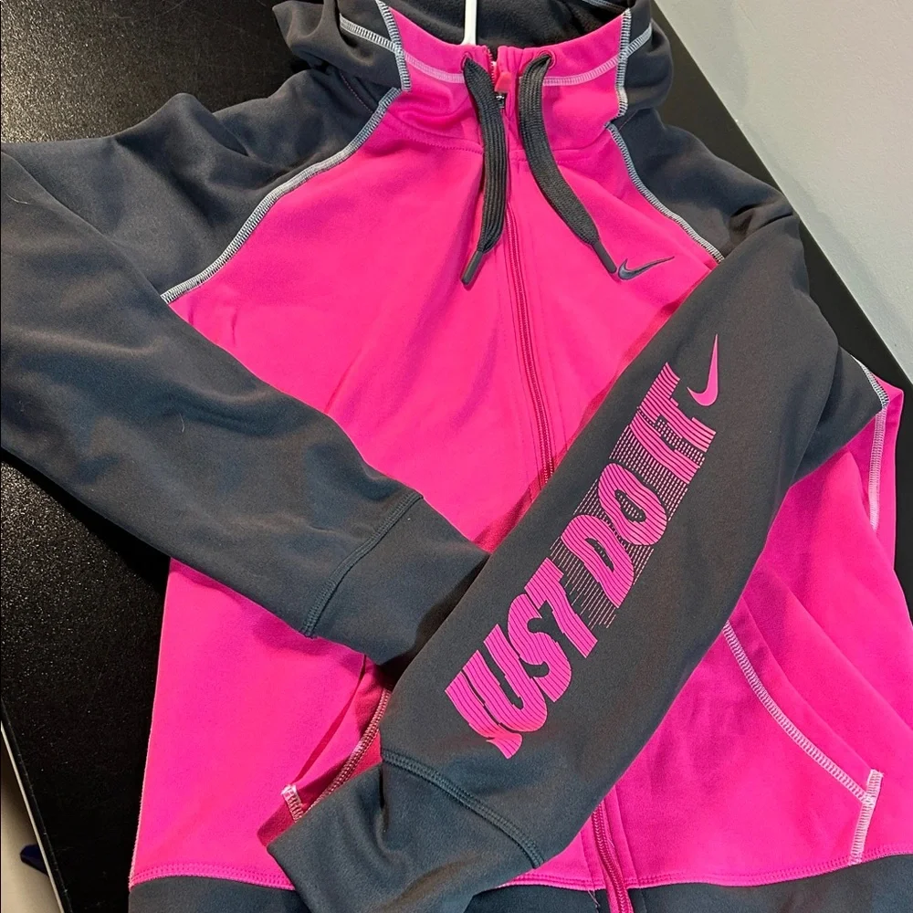 Nike‎ Women's Vibrant Pink and Charcoal Jacket
